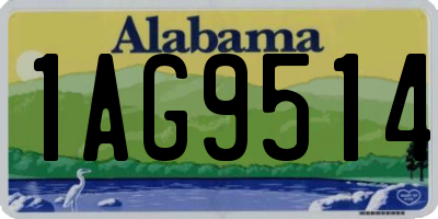 AL license plate 1AG9514