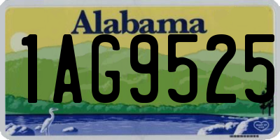 AL license plate 1AG9525