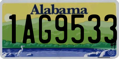 AL license plate 1AG9533