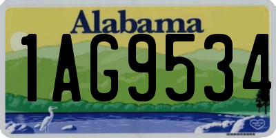 AL license plate 1AG9534