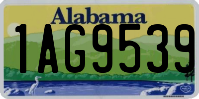 AL license plate 1AG9539