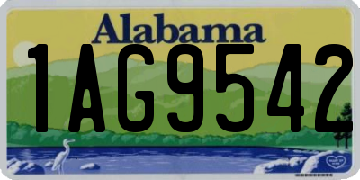 AL license plate 1AG9542