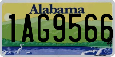 AL license plate 1AG9566