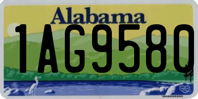 AL license plate 1AG9580