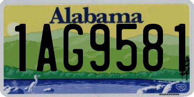AL license plate 1AG9581