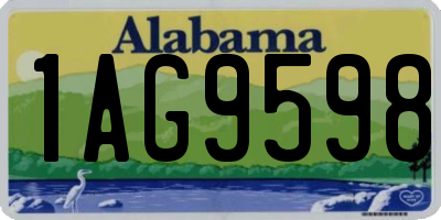 AL license plate 1AG9598
