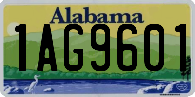 AL license plate 1AG9601