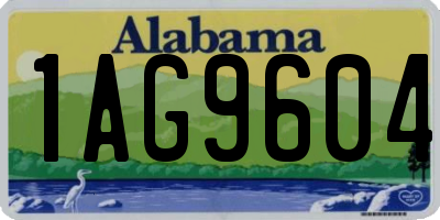 AL license plate 1AG9604