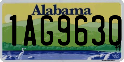 AL license plate 1AG9630