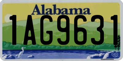 AL license plate 1AG9631