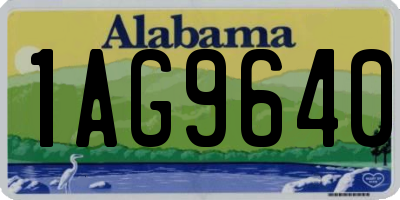 AL license plate 1AG9640