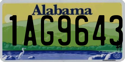 AL license plate 1AG9643