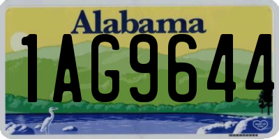 AL license plate 1AG9644