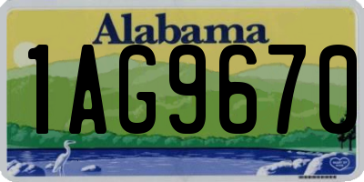 AL license plate 1AG9670