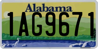 AL license plate 1AG9671