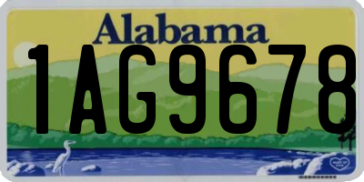 AL license plate 1AG9678
