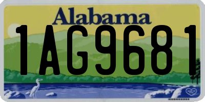 AL license plate 1AG9681