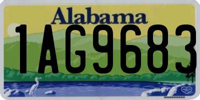 AL license plate 1AG9683