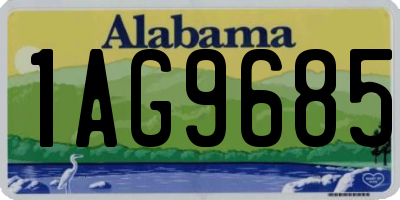 AL license plate 1AG9685