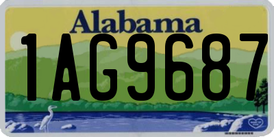 AL license plate 1AG9687