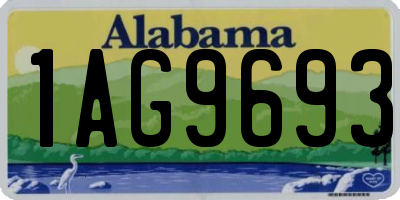 AL license plate 1AG9693