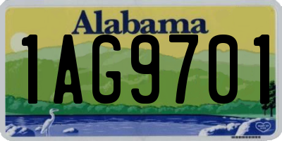 AL license plate 1AG9701
