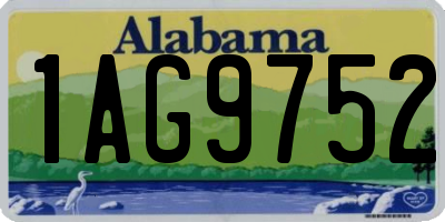 AL license plate 1AG9752