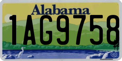 AL license plate 1AG9758
