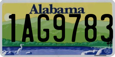 AL license plate 1AG9783