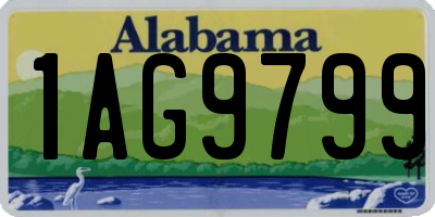 AL license plate 1AG9799