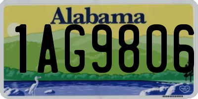 AL license plate 1AG9806