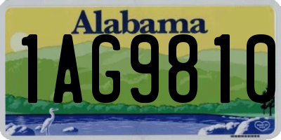 AL license plate 1AG9810