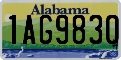 AL license plate 1AG9830