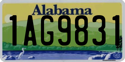 AL license plate 1AG9831