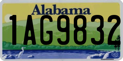 AL license plate 1AG9832