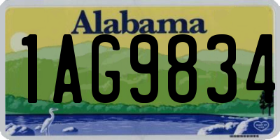 AL license plate 1AG9834