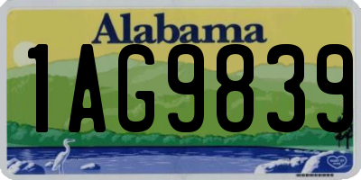 AL license plate 1AG9839