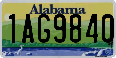 AL license plate 1AG9840