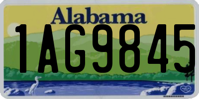 AL license plate 1AG9845