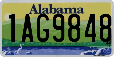 AL license plate 1AG9848