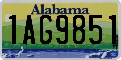 AL license plate 1AG9851