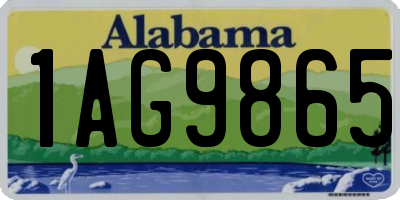 AL license plate 1AG9865