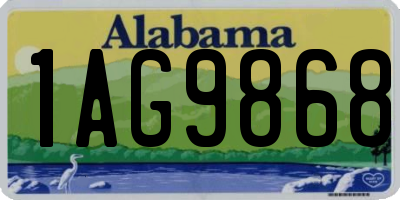 AL license plate 1AG9868