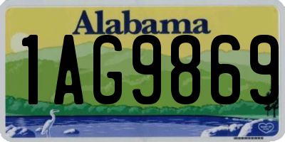 AL license plate 1AG9869