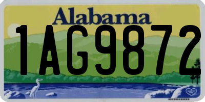 AL license plate 1AG9872