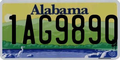 AL license plate 1AG9890