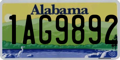 AL license plate 1AG9892