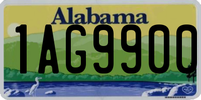 AL license plate 1AG9900