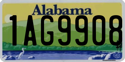 AL license plate 1AG9908