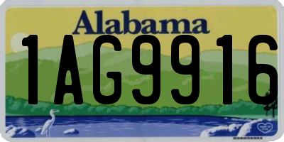 AL license plate 1AG9916